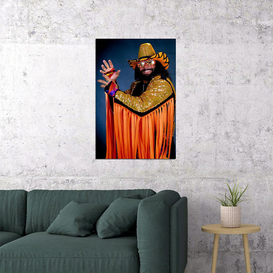 Macho Man Randy Savage 80's Illustration Poster Wall Art Print Home Wall Decor - xonomax