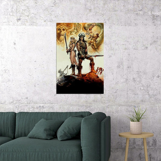 Conan The Barbarian Vintage Action Movie Poster Wall Art Print Home Wall Decor - xonomax