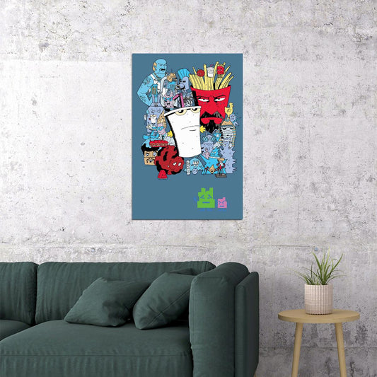 Aqua Teen Hunger Force Animated Series Poster Wall Art Print Home Wall Decor - xonomax