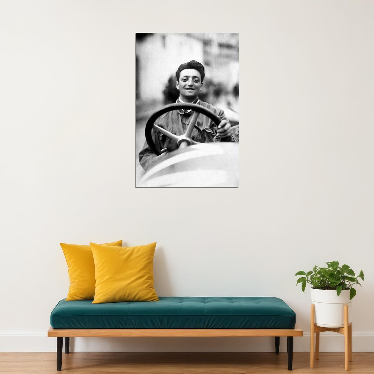 Enzo Ferrari Automobile Manufacturer Poster Wall Art Print Home Wall Decor - xonomax