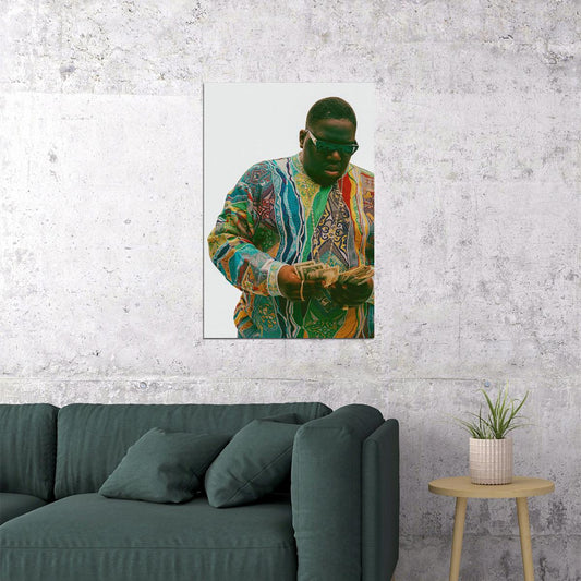 The Notorious Big Biggie Counting Money Poster Wall Art Print Home Wall Decor - xonomax