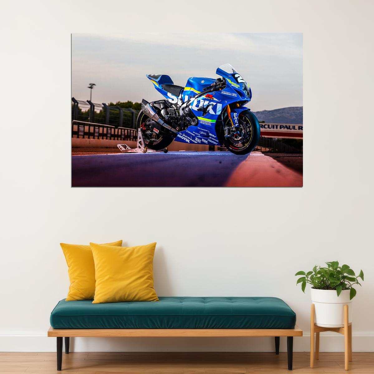Suzuki Gsx R1000r Sert Racing Motorcycle Poster Wall Art Print Home Wall Decor