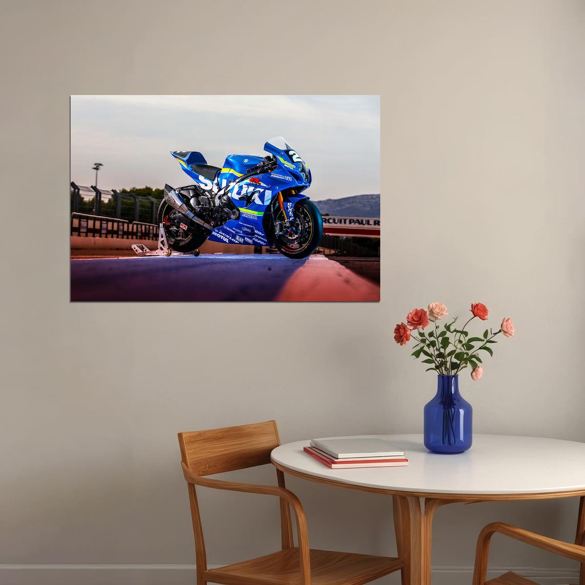 Suzuki Gsx R1000r Sert Racing Motorcycle Poster Wall Art Print Home Wall Decor