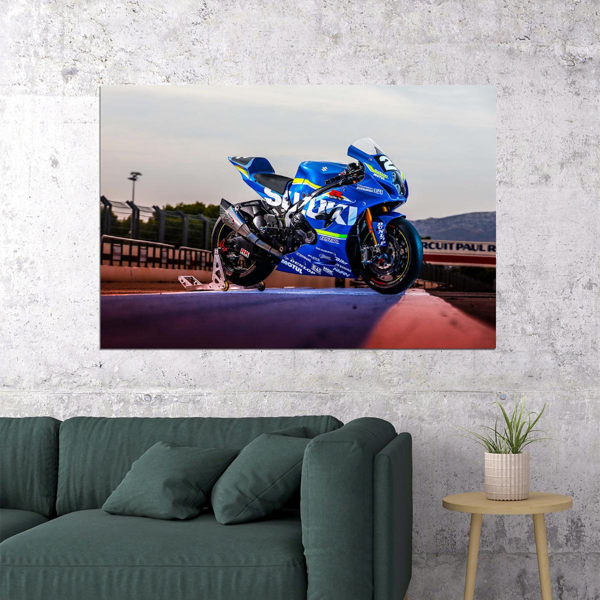 Suzuki Gsx R1000r Sert Racing Motorcycle Poster Wall Art Print Home Wall Decor