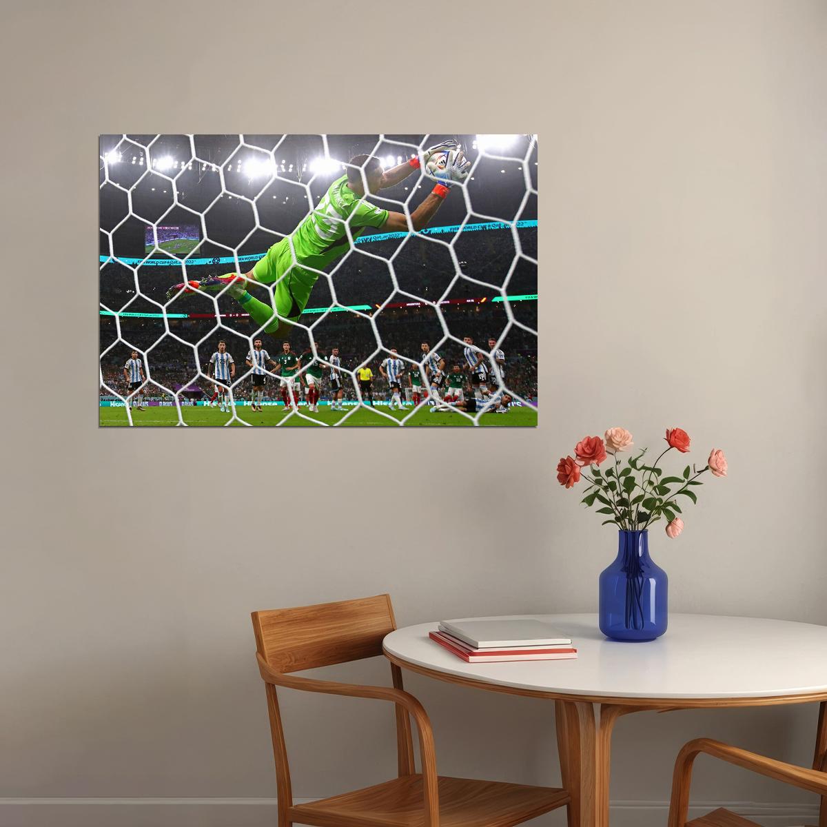 Emiliano Martinez Argentina Goalkeeper Parade Save Football Poster Wall Art Print Home Wall Decor - xonomax