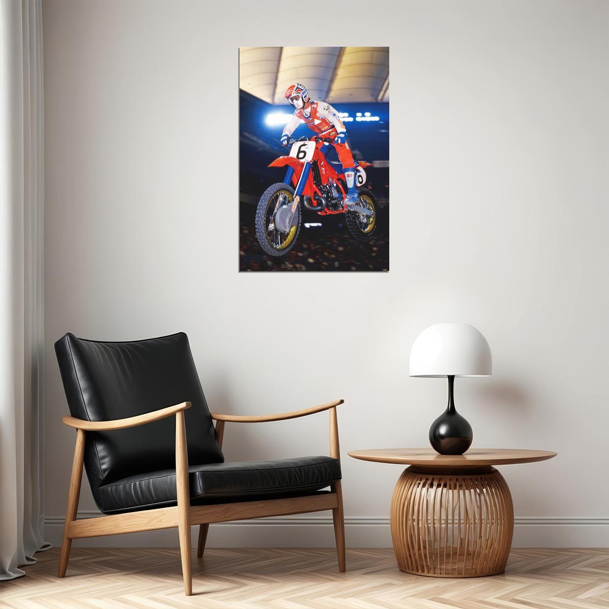 David Bailey Motorcycle Cross Country Racing Star Poster Wall Art Print Home Wall Decor - xonomax