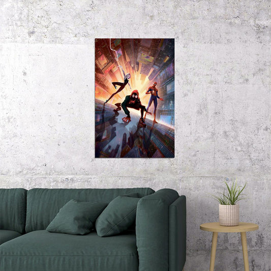 Miles Morales Spider-man Gwen Ham Spiderverse Poster Wall Art Print Home Wall Decor - xonomax