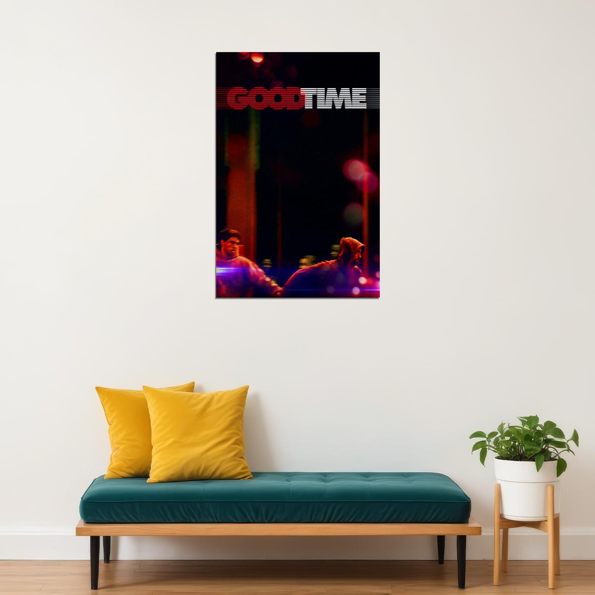 Good Time Movie Robert Pattinson Benny Safdie Crime Poster Wall Art Print Home Wall Decor