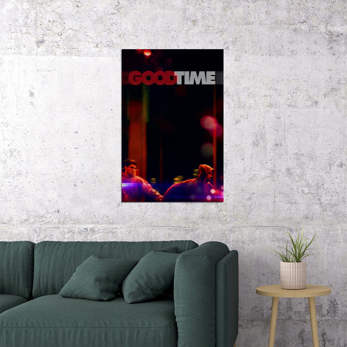 Good Time Movie Robert Pattinson Benny Safdie Crime Poster Wall Art Print Home Wall Decor