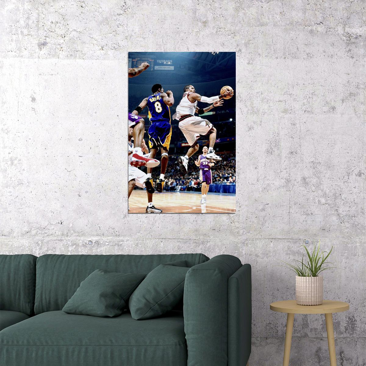 Allen Iverson Ai Listen To My Heart Mvp Basketball Poster Wall Art Print Home Wall Decor