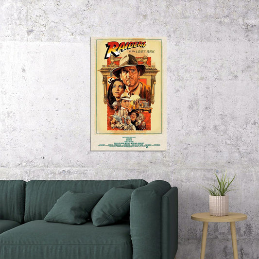 Indiana Jones Raiders Of The Lost Ark Movie Poster Wall Art Print Home Wall Decor - xonomax