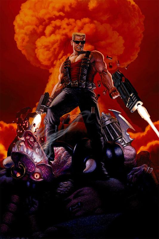 Duke Nukem 3d First Person Marksmanship Video Game Poster Wall Art Print Home Wall Decor - xonomax