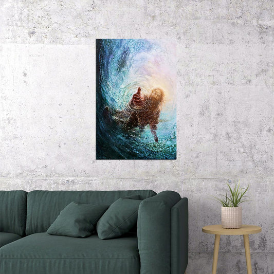 Hand Of God Hand In Hand Picture Poster Wall Art Print Home Wall Decor - xonomax