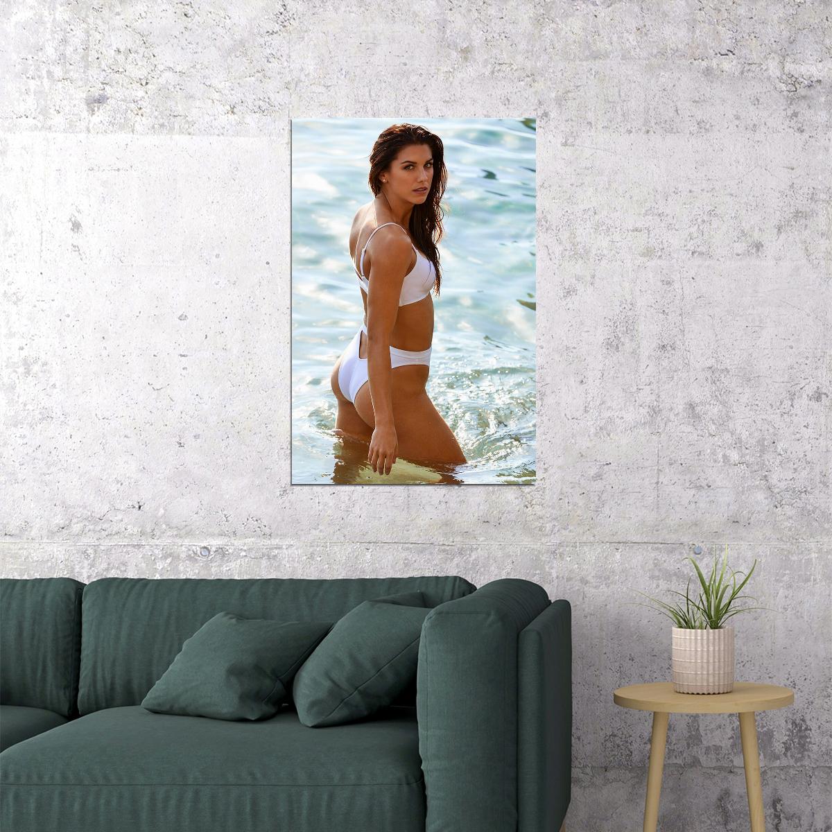 Alex Morgan Soccer Star Sport Swimsuit Poster Wall Art Print Home Wall Decor
