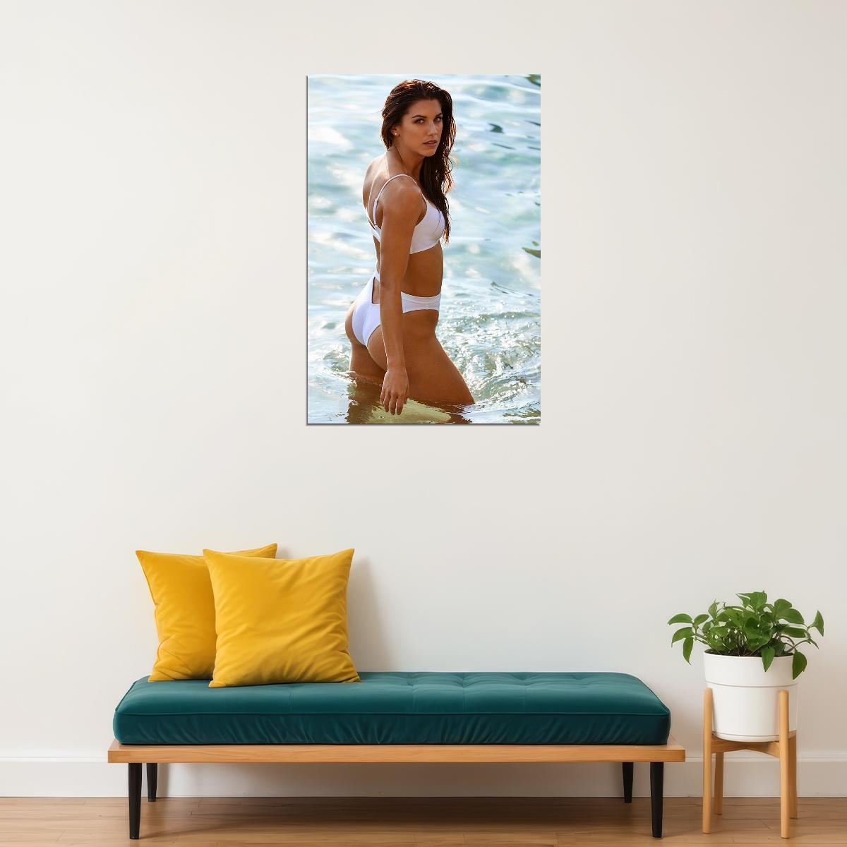Alex Morgan Soccer Star Sport Swimsuit Poster Wall Art Print Home Wall Decor