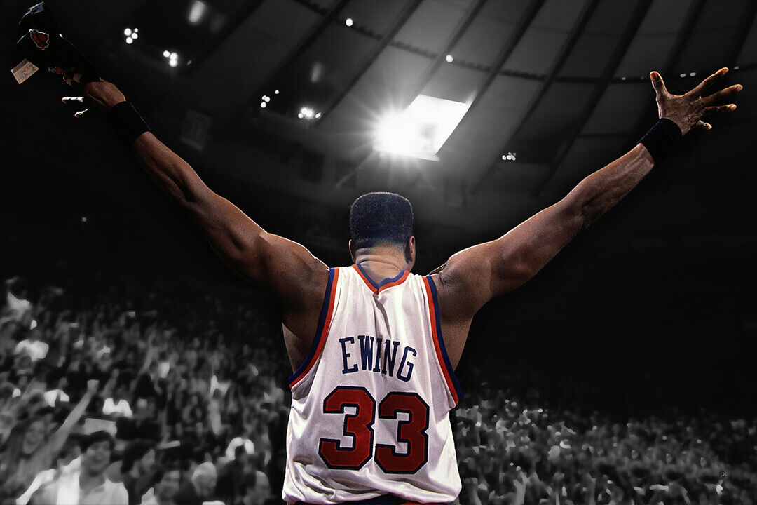 Dunk Block Star Patrick Ewing Basketball Poster Wall Art Print Home Wall Decor - xonomax