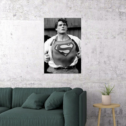 Christopher Reeve As Superman And Clark Kent Movie Poster Wall Art Print Home Wall Decor - xonomax