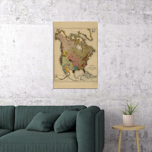 Native American Tribes Map Poster Wall Art Print Home Wall Decor - xonomax