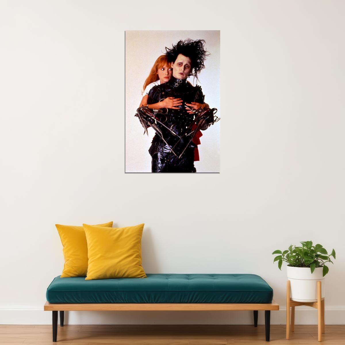 Edward Scissorhands And Kim Fantasy Movie Poster Wall Art Print Home Wall Decor - xonomax