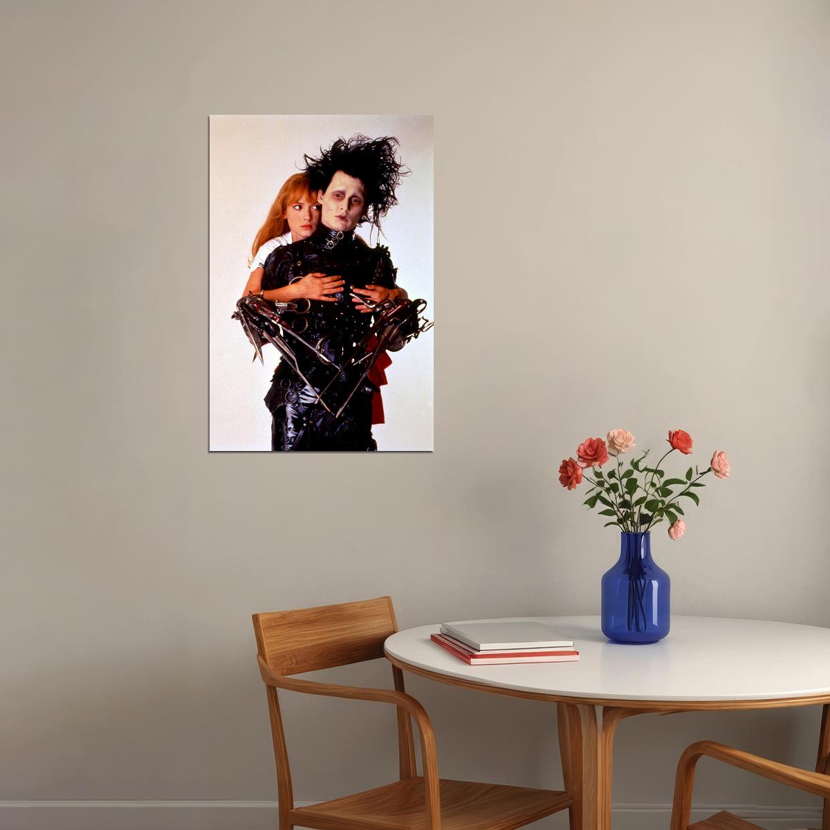 Edward Scissorhands And Kim Fantasy Movie Poster Wall Art Print Home Wall Decor - xonomax