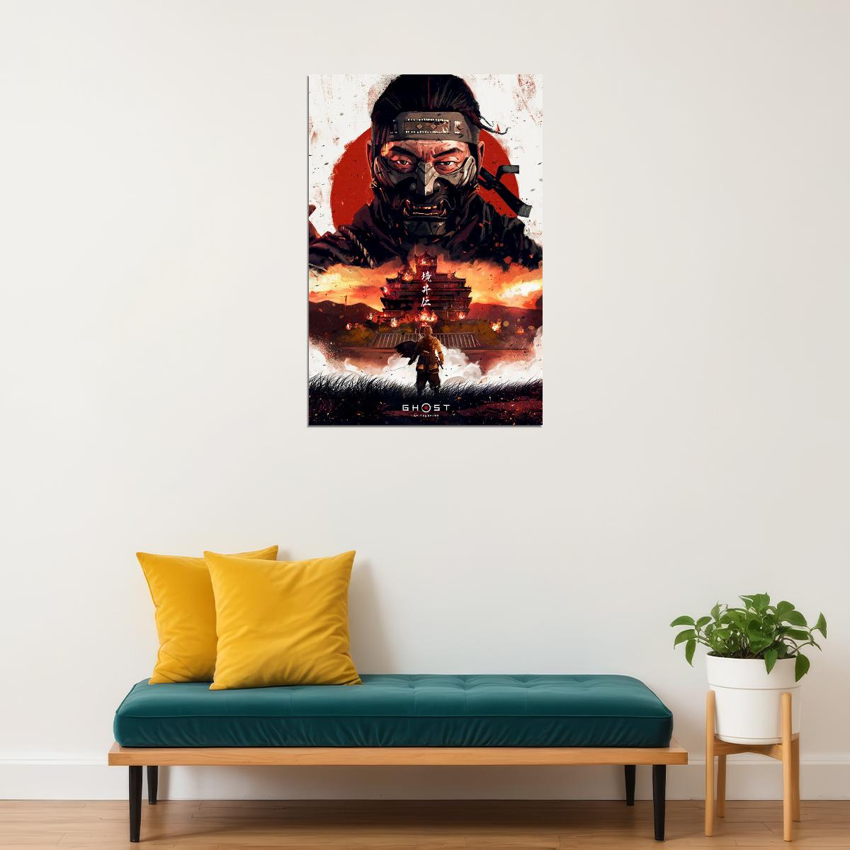 The Game Of Ghost Of Tsushima Video Game Series Action Poster Wall Art Print Home Wall Decor