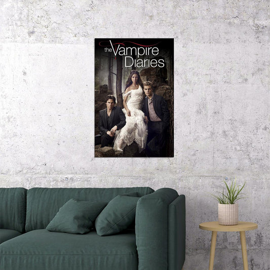 The Vampire Diaries Tv Movie Paul Wesley Ian Joseph Drama Poster Wall Art Print Home Wall Decor - xonomax