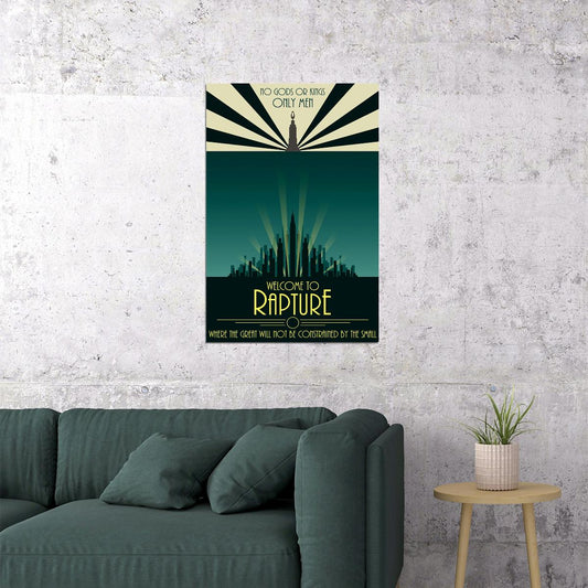 Welcome To Rapture Bioshock Hero Games Adventure Poster Wall Art Print Home Wall Decor - xonomax