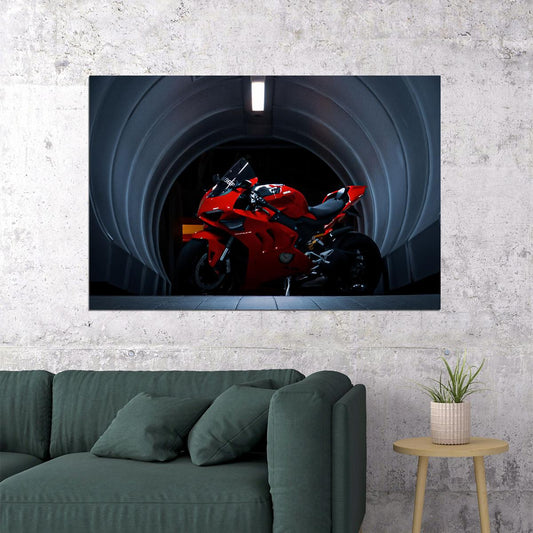 Ducati Panigale Fast Motocycle Speed Motorcycle Poster Wall Art Print Home Wall Decor - xonomax