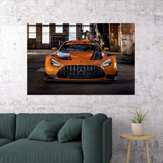 Mercedes Amg Gt3 Sports Car Speed Car Vehicle Poster Wall Art Print Home Wall Decor - xonomax