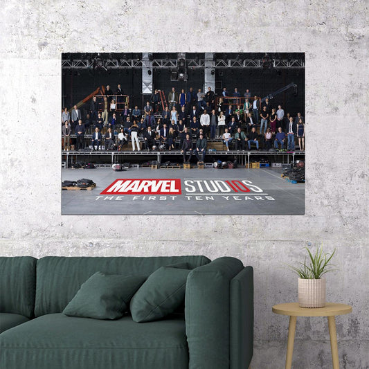 10 Year Anniversary Superheroes Movie Poster Wall Art Print Home Wall Decor - xonomax