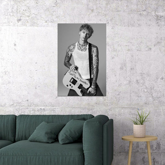 Mgk Machine Gun Kelly Usa Rapper Star Poster Wall Art Print Home Wall Decor - xonomax