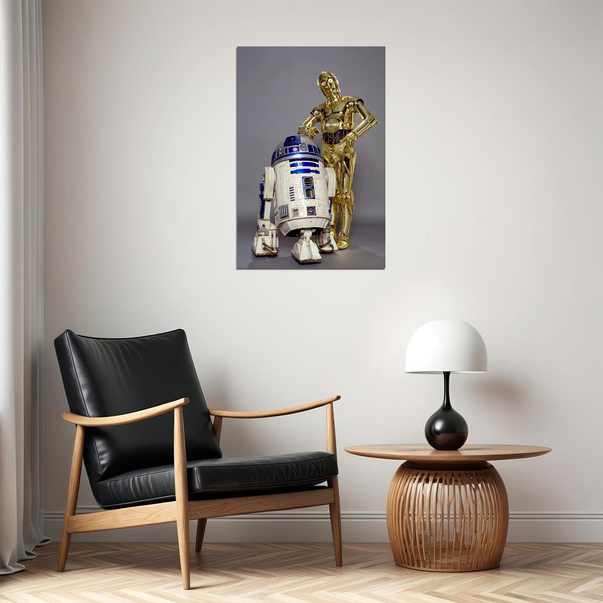 Star Wars R2d2 C3po Vintage Classic Movie Collectible Poster Wall Art Print Home Wall Decor