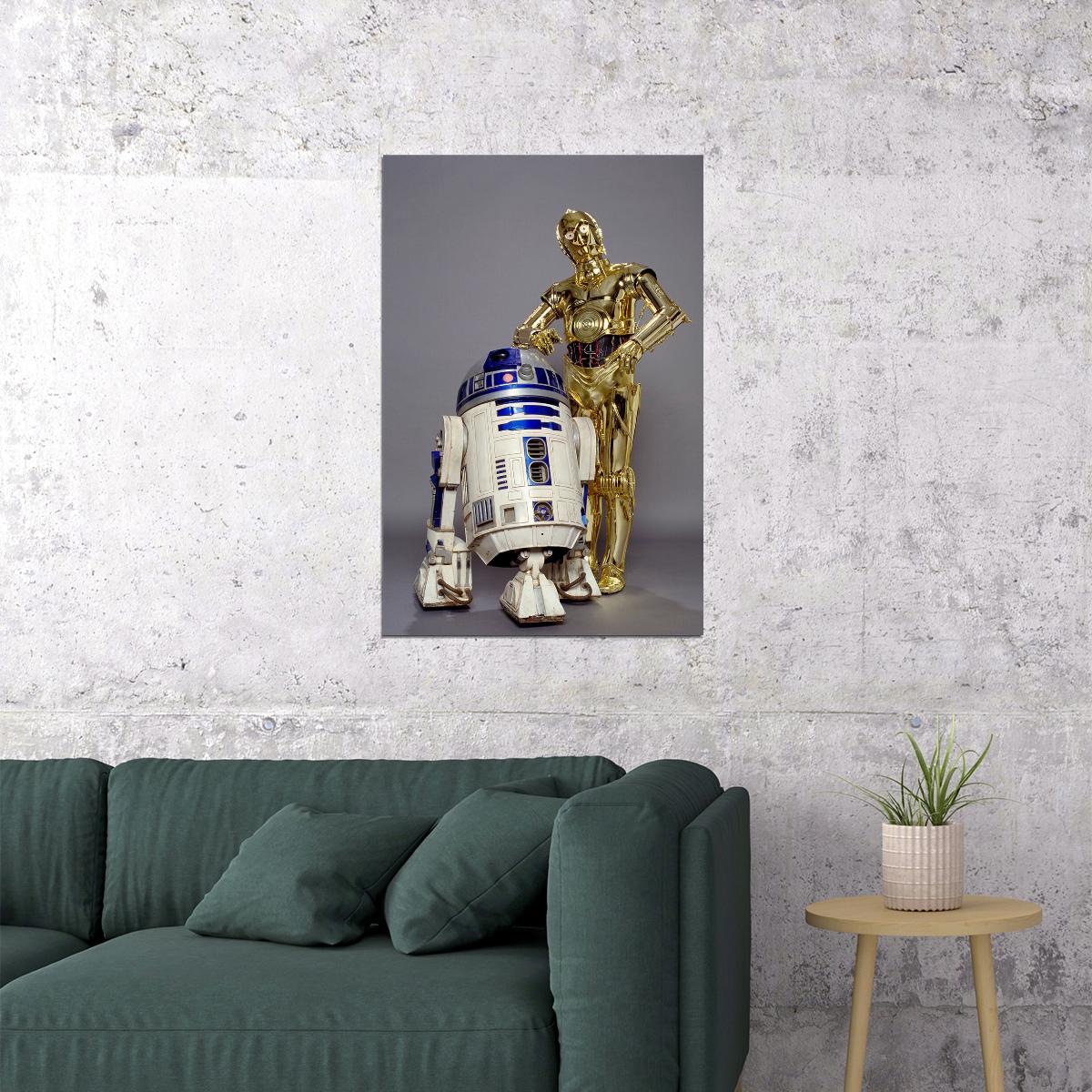Star Wars R2d2 C3po Vintage Classic Movie Collectible Poster Wall Art Print Home Wall Decor