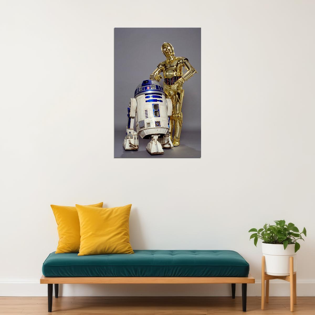 Star Wars R2d2 C3po Vintage Classic Movie Collectible Poster Wall Art Print Home Wall Decor