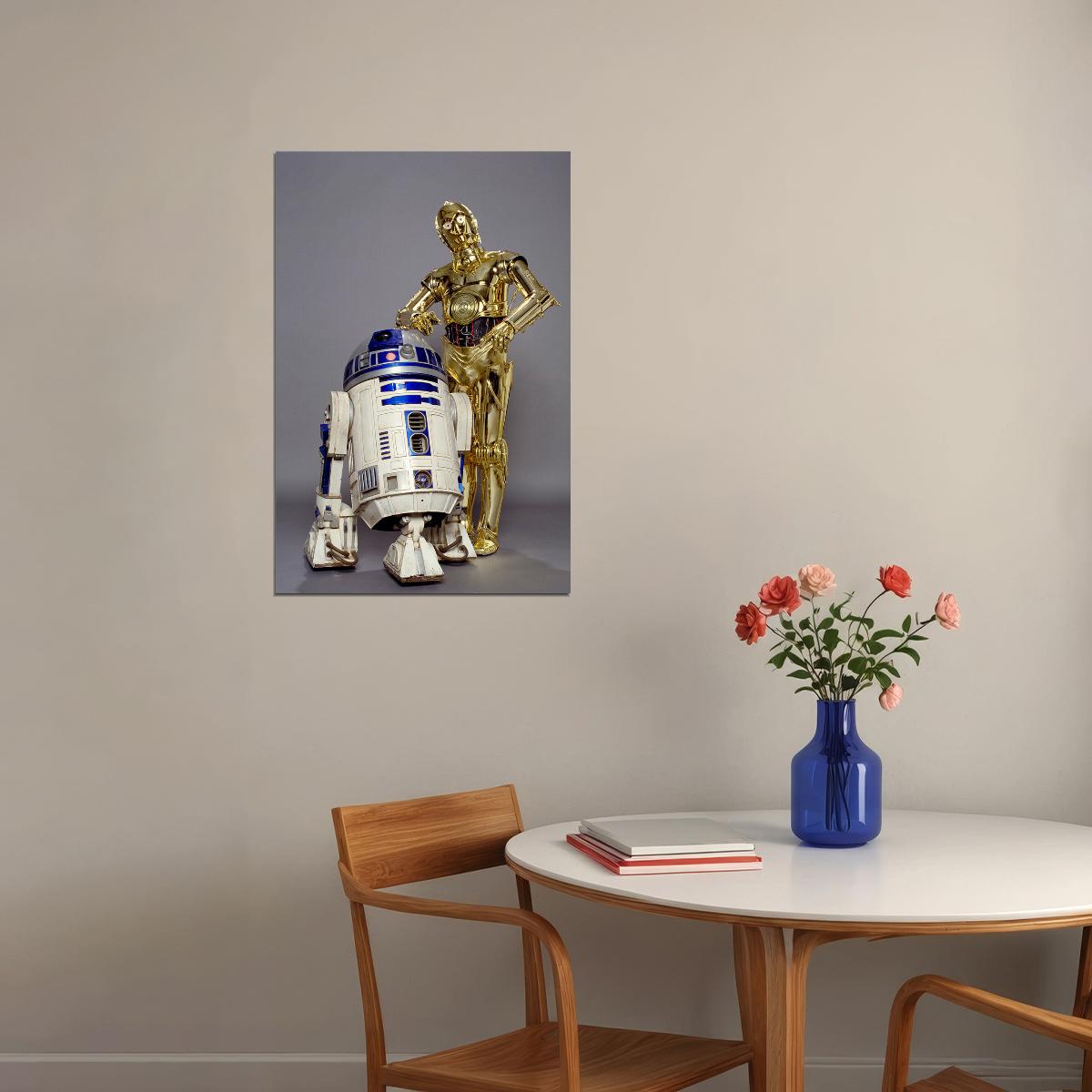 Star Wars R2d2 C3po Vintage Classic Movie Collectible Poster Wall Art Print Home Wall Decor