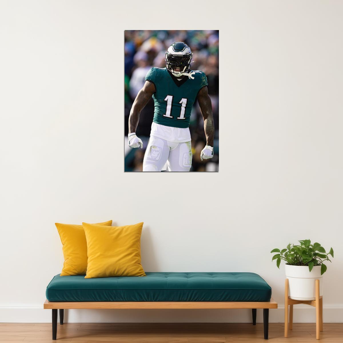A. J. Brown Philadelphia Eagles American Football Player Poster Wall Art Print Home Wall Decor - xonomax