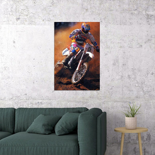 Damon Bradshaw Motorcycle Cross Country Racer Poster Wall Art Print Home Wall Decor - xonomax