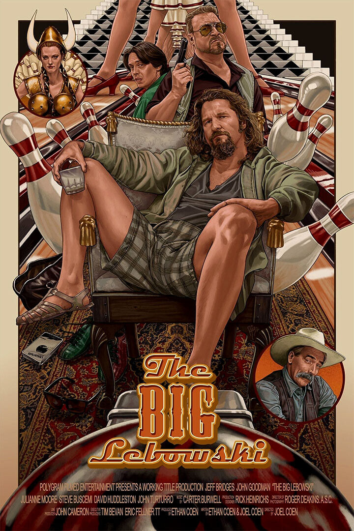 The Big Lebowski Classic Movie Character Comedy Poster Wall Art Print Home Wall Decor - xonomax