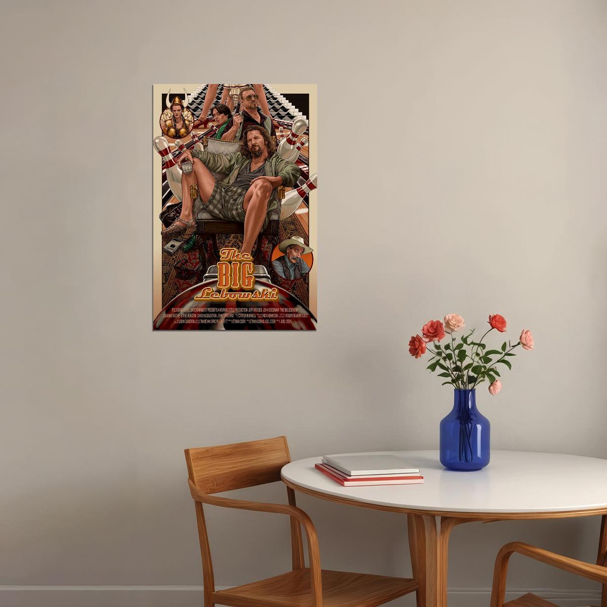 The Big Lebowski Classic Movie Character Comedy Poster Wall Art Print Home Wall Decor - xonomax