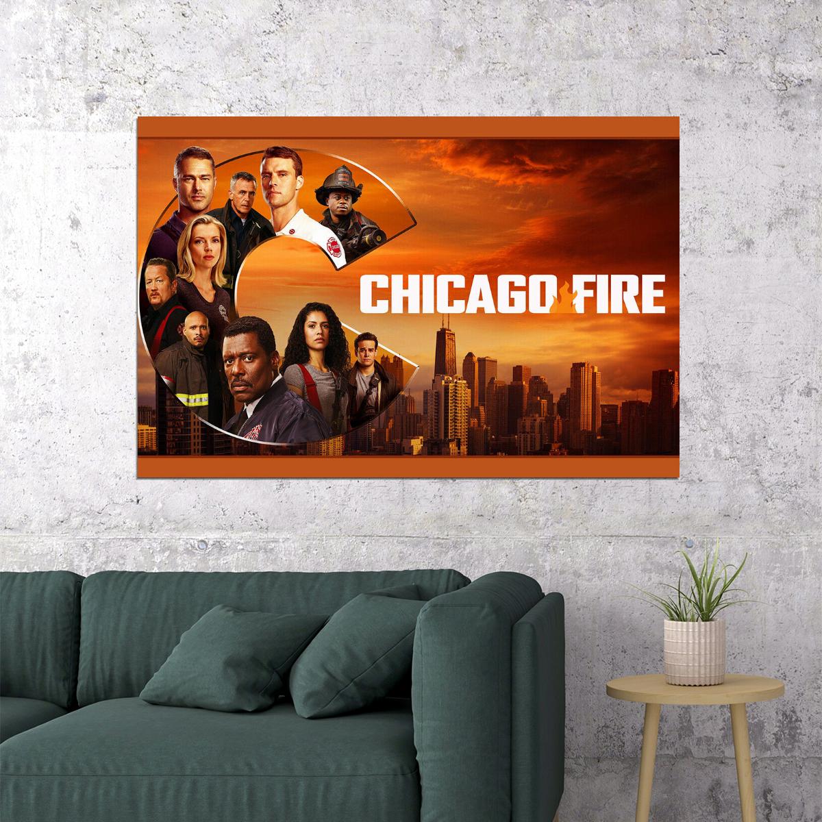 Chicago Fire Season 8 Save People Tv Show Poster Wall Art Print Home Wall Decor