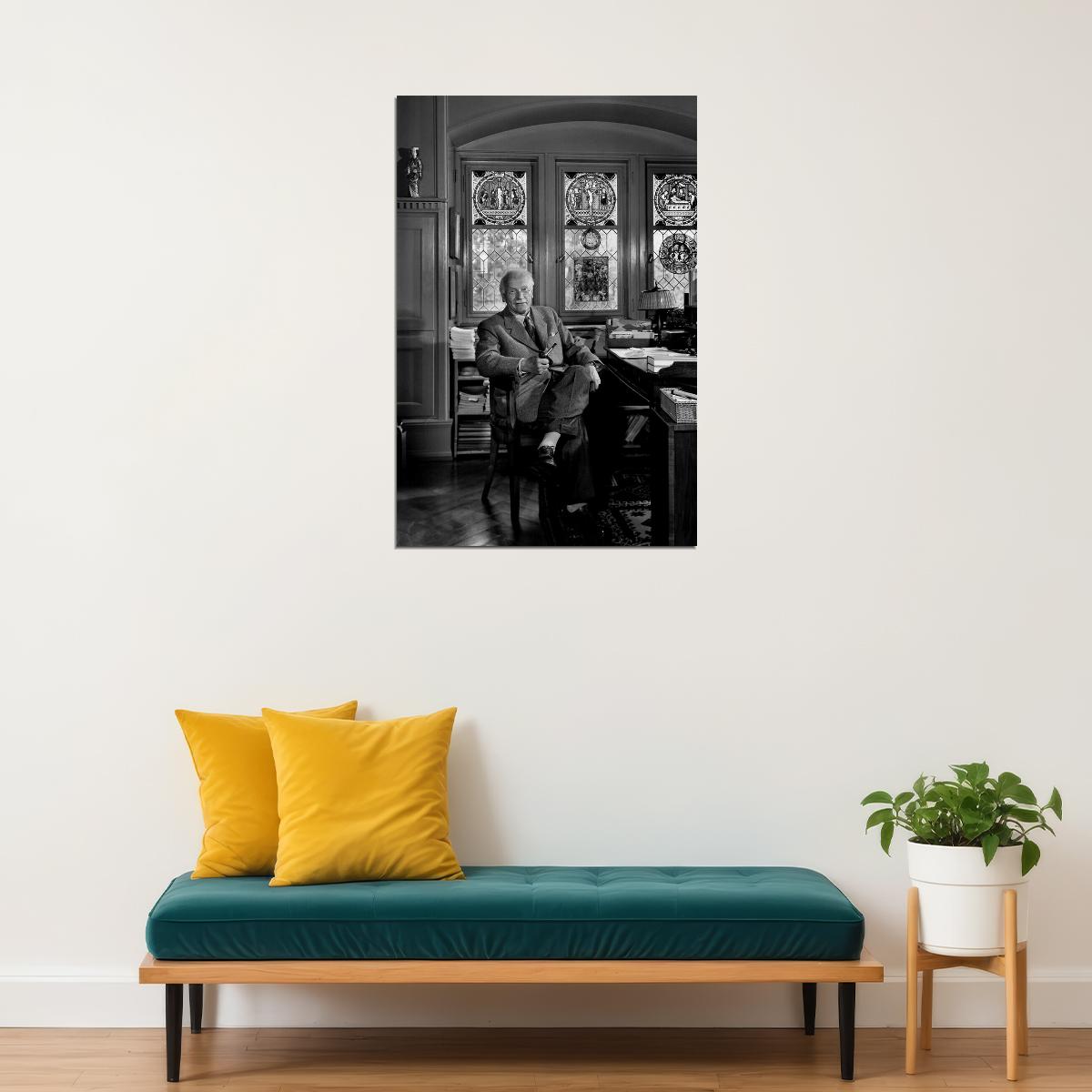 Psychiatrist Carl Gustav Jung Vintage Poster Wall Art Print Home Wall Decor