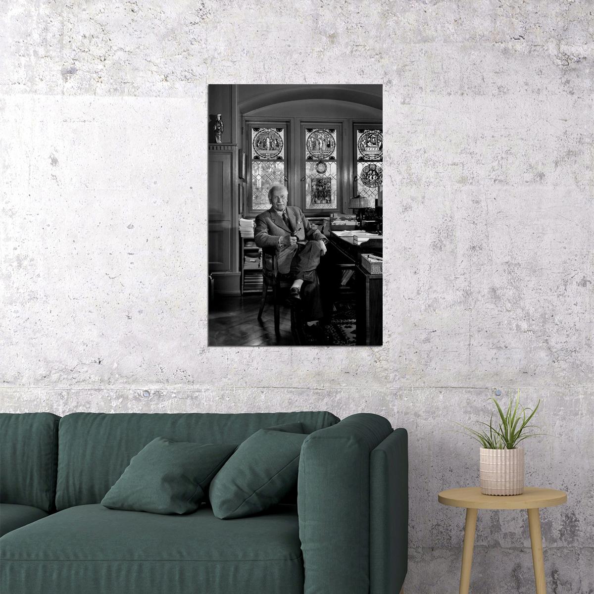 Psychiatrist Carl Gustav Jung Vintage Poster Wall Art Print Home Wall Decor