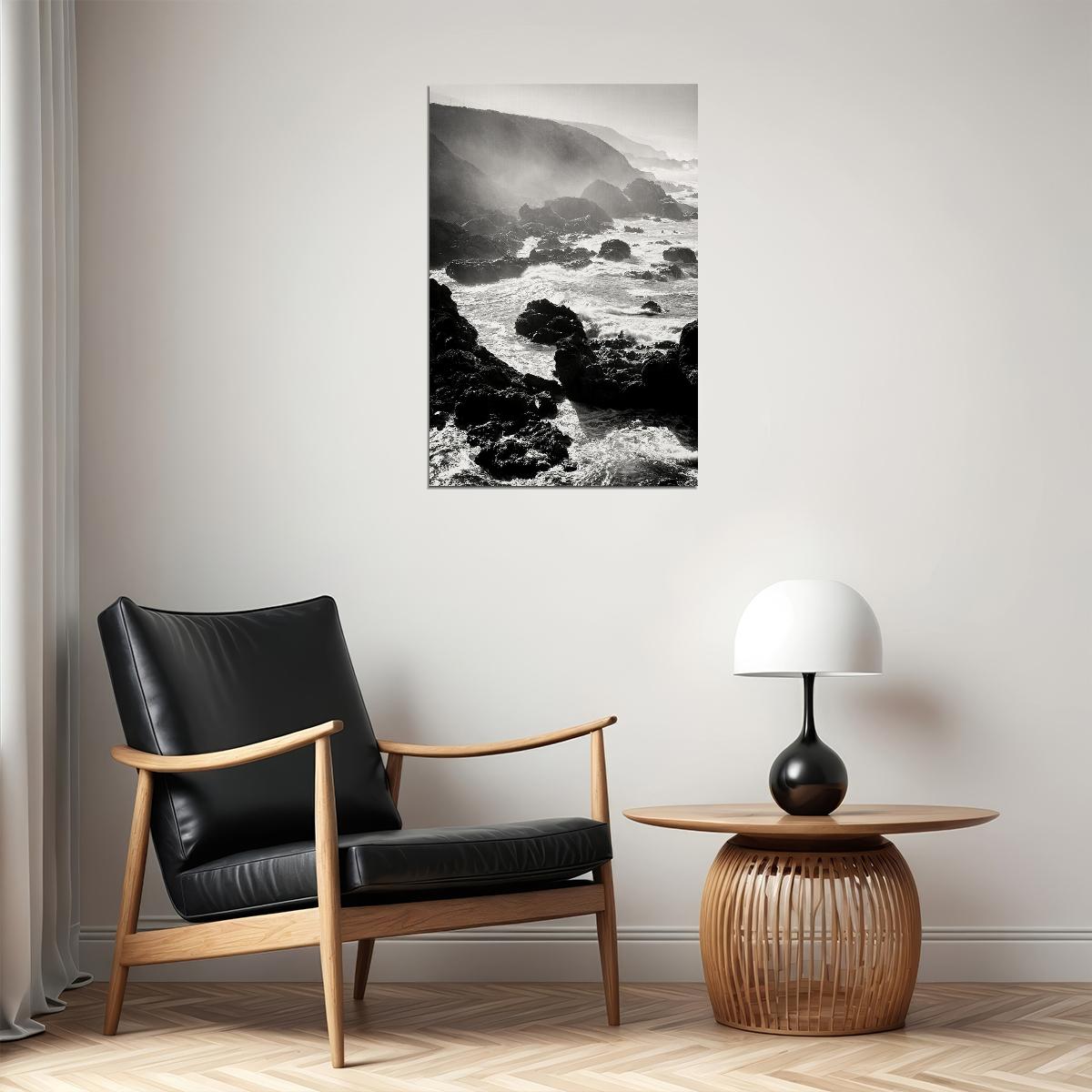 Ansel Adams Photographing The Big Sur Coast Poster Wall Art Print Home Wall Decor
