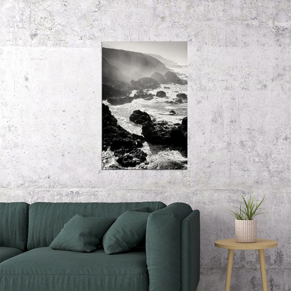 Ansel Adams Photographing The Big Sur Coast Poster Wall Art Print Home Wall Decor