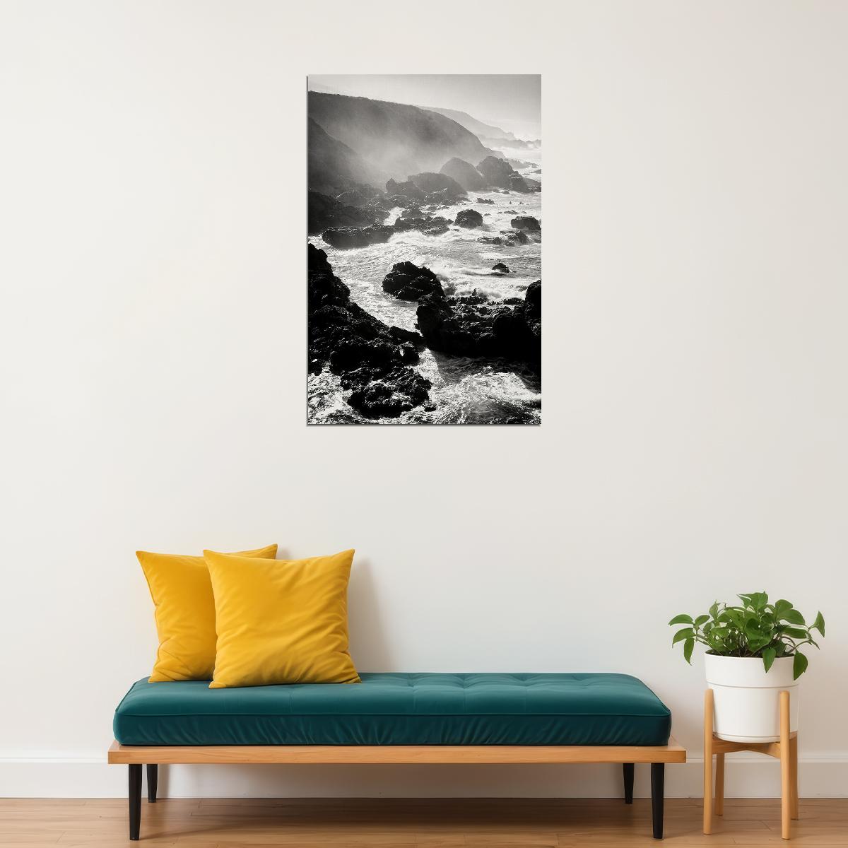 Ansel Adams Photographing The Big Sur Coast Poster Wall Art Print Home Wall Decor