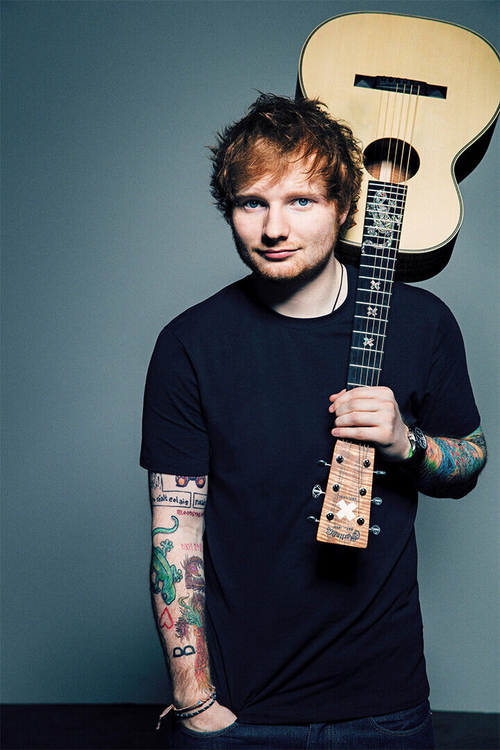 Ed Sheeran Music Singer Blue Background Poster Wall Art Print Home Wall Decor - xonomax