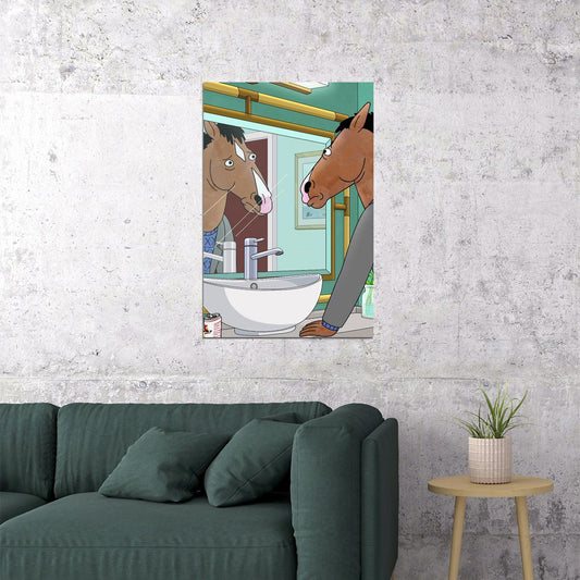 Bojack Horseman Hungover Drunk Animated Series Poster Wall Art Print Home Wall Decor - xonomax