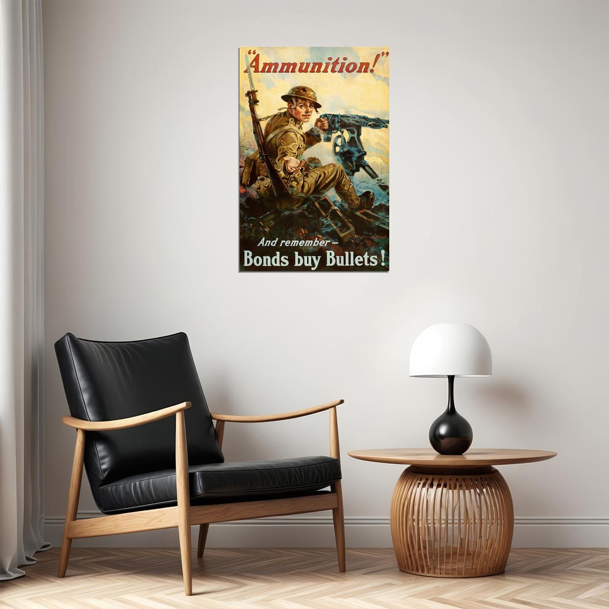 1918 Ammunition! Ww1 Vintage Style War Loan Poster Wall Art Print Home Wall Decor