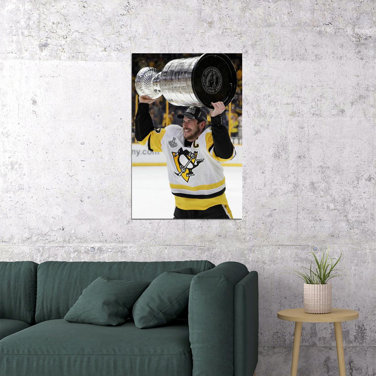 Sidney Crosby Ice Hockey Athlete Style Poster Wall Art Print Home Wall Decor - xonomax