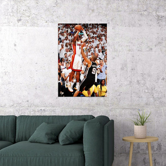 Ray Allen Finals Winning Shot Basketball Poster Wall Art Print Home Wall Decor - xonomax